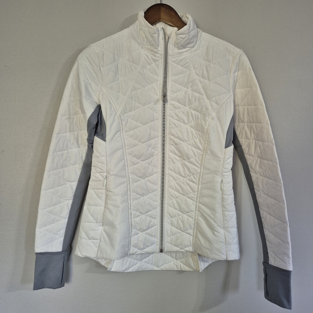 Athleta Upside Quilted Fitted Jacket Full Zip XS
